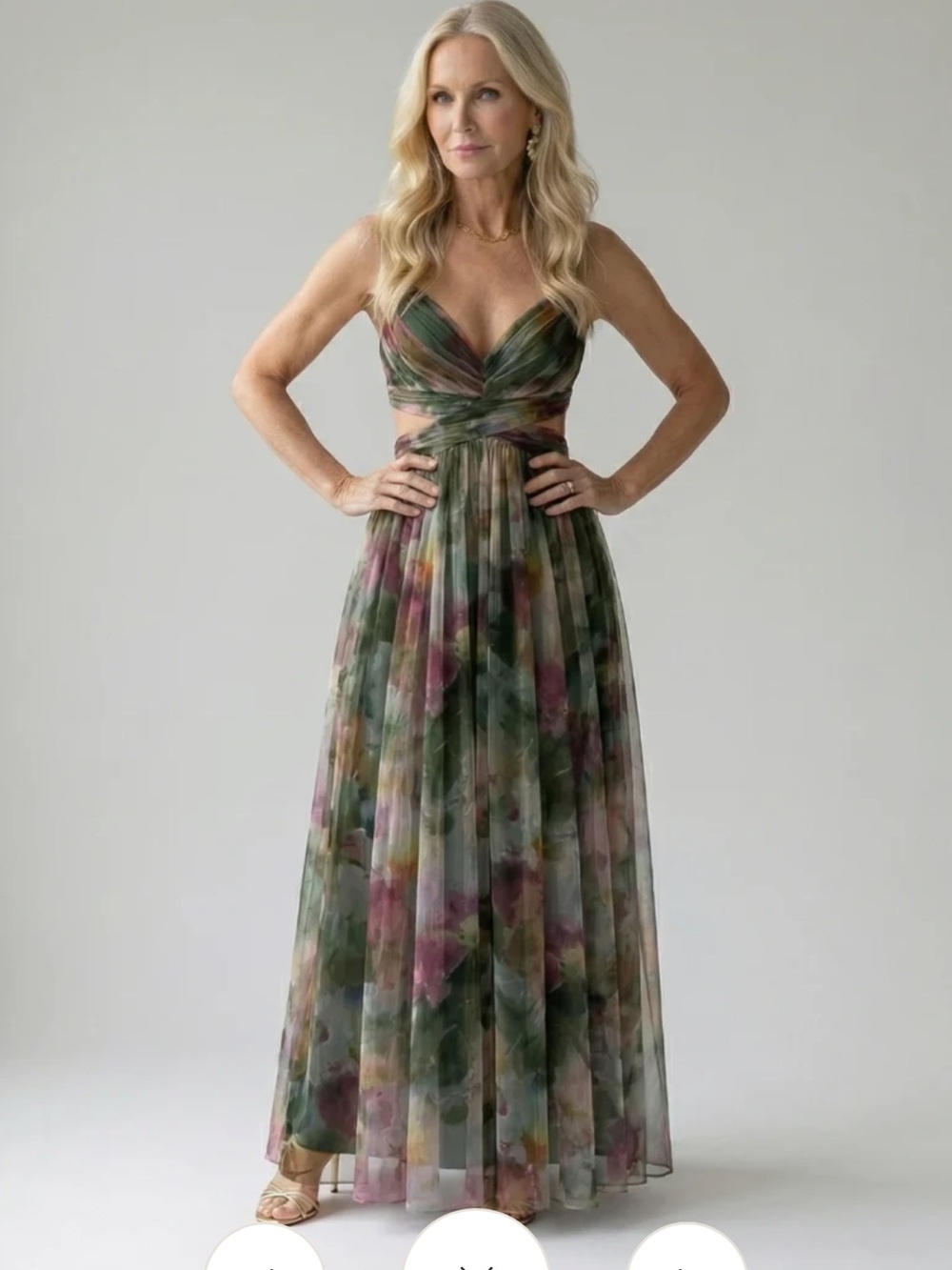 Kate & Wendy wrapped summer silhouette maxi dress